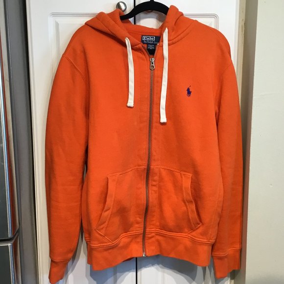 polo ralph lauren orange hoodie